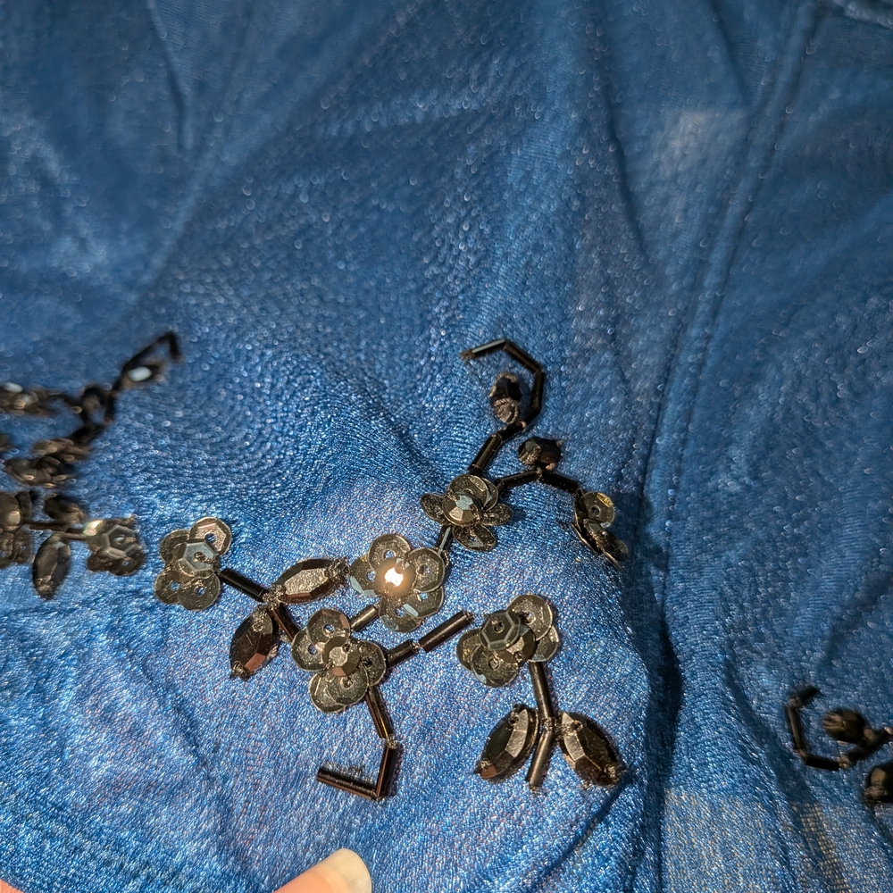 Brand New Cacique Lane Bryant Beaded Boned 18/20 2X Teal Underwire Bra Corset - Picture 5 of 6